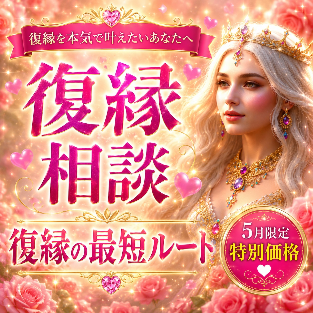 10名限定⭐︎復縁への最短ルートをお伝えします 恋愛テクニックは不要⭐︎あなた自身の魅力で復縁を目指します イメージ1