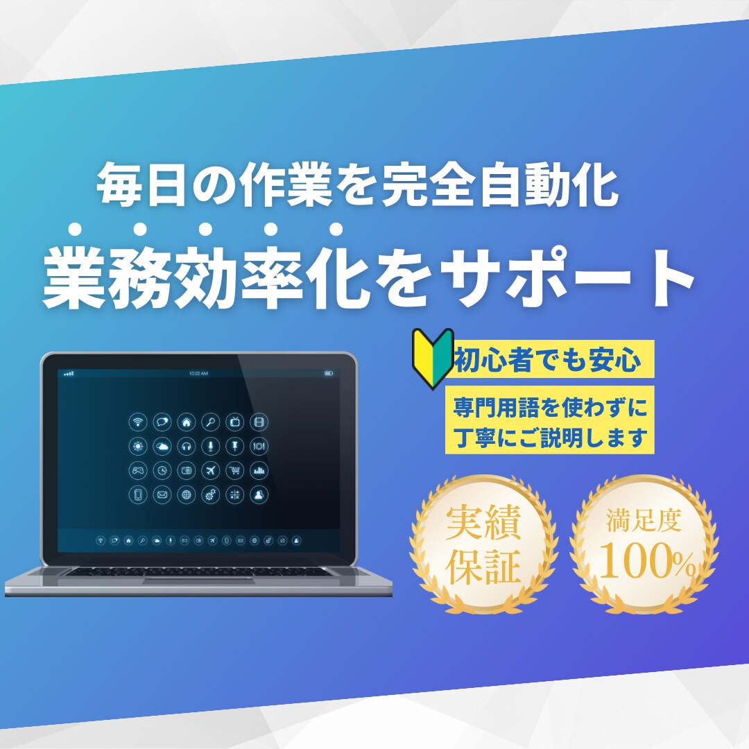 AIが代わりに動き続ける仕事の仕組みをつくります 半日手作業→自動で終了　業務効率・生産性大幅アップ！ イメージ1