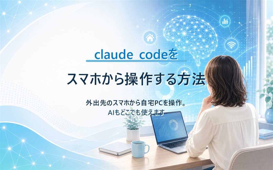 スマホでclaude codeを使う方法を教えます 外出先のスマホから自宅PCを操作。AIもどこでも使えます イメージ1