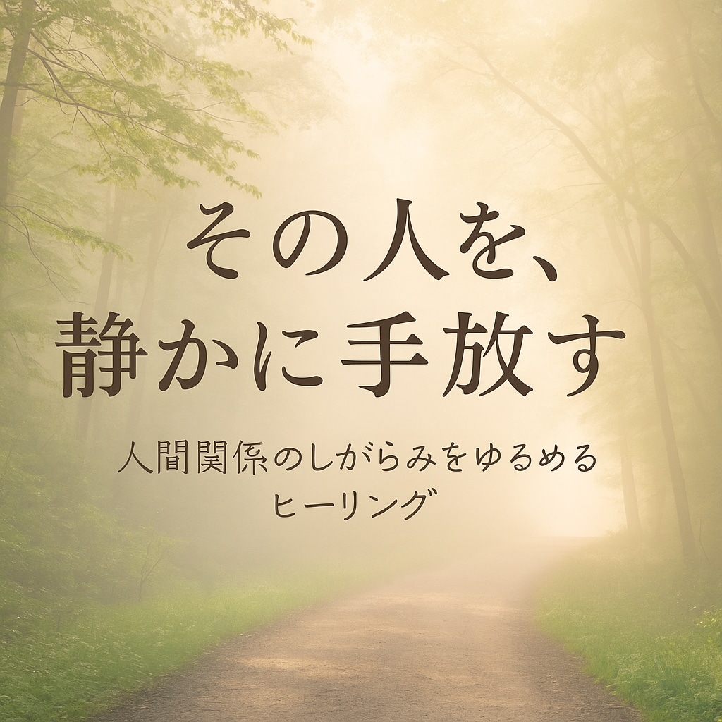 トラブル原因となる相手との関係を気にならなくします 人間関係の悩みを軽やかに気になる相手を手放します イメージ1