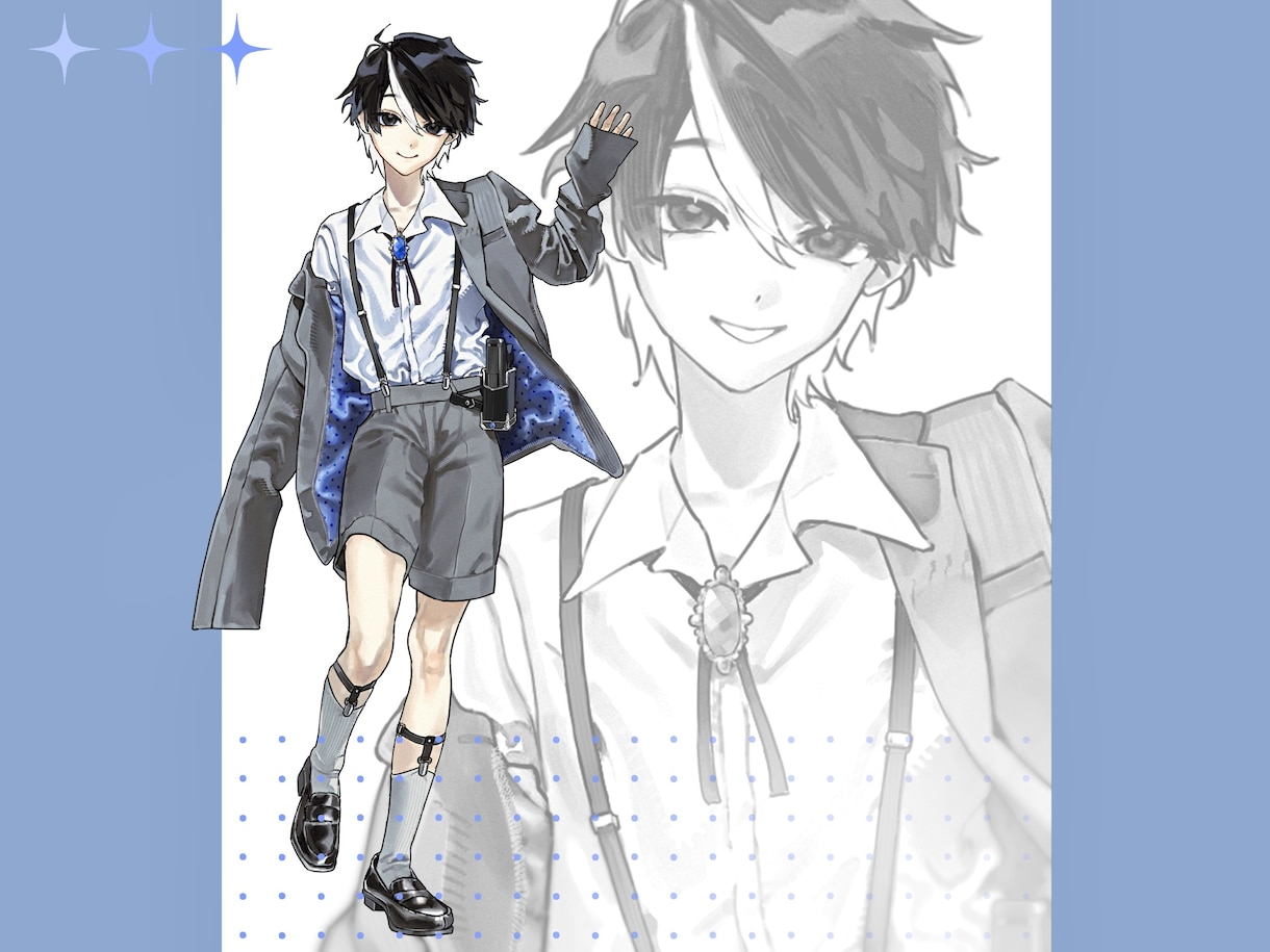 立ち絵/TRPG・配信等/高品質イラスト描きます 写実的な服の表現で、魅力的な立ち絵を制作します イメージ3