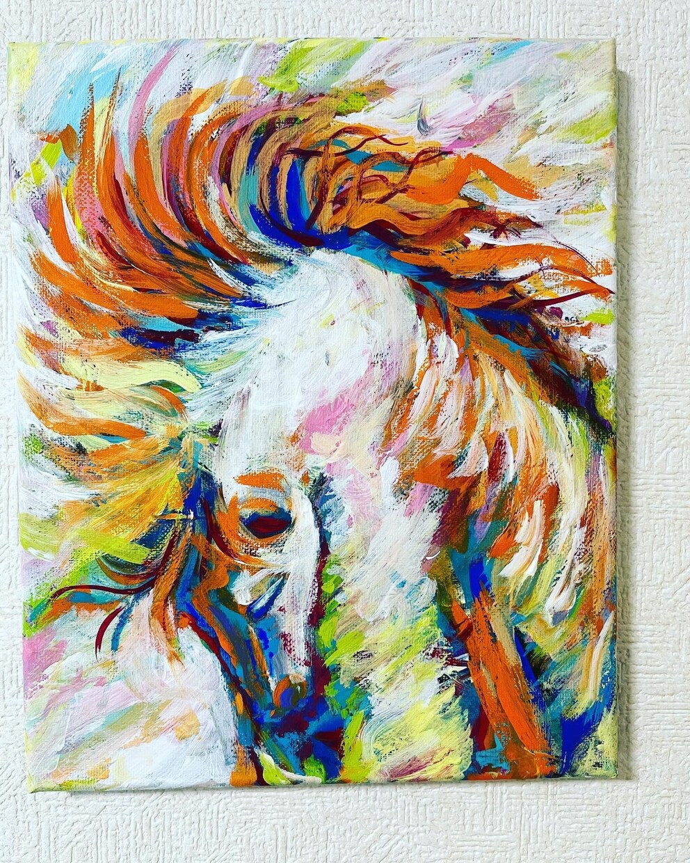 ご要望の絵の作成承ります 原っぱで寝そべる少女　アクリル水彩画 イメージ4