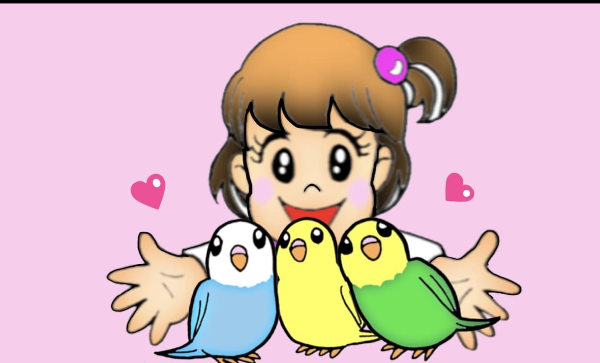 ペット、飼い主さんの似顔絵を可愛く描きます ペットと飼い主さんのツーショットも描きます似顔絵は全て可 イメージ9