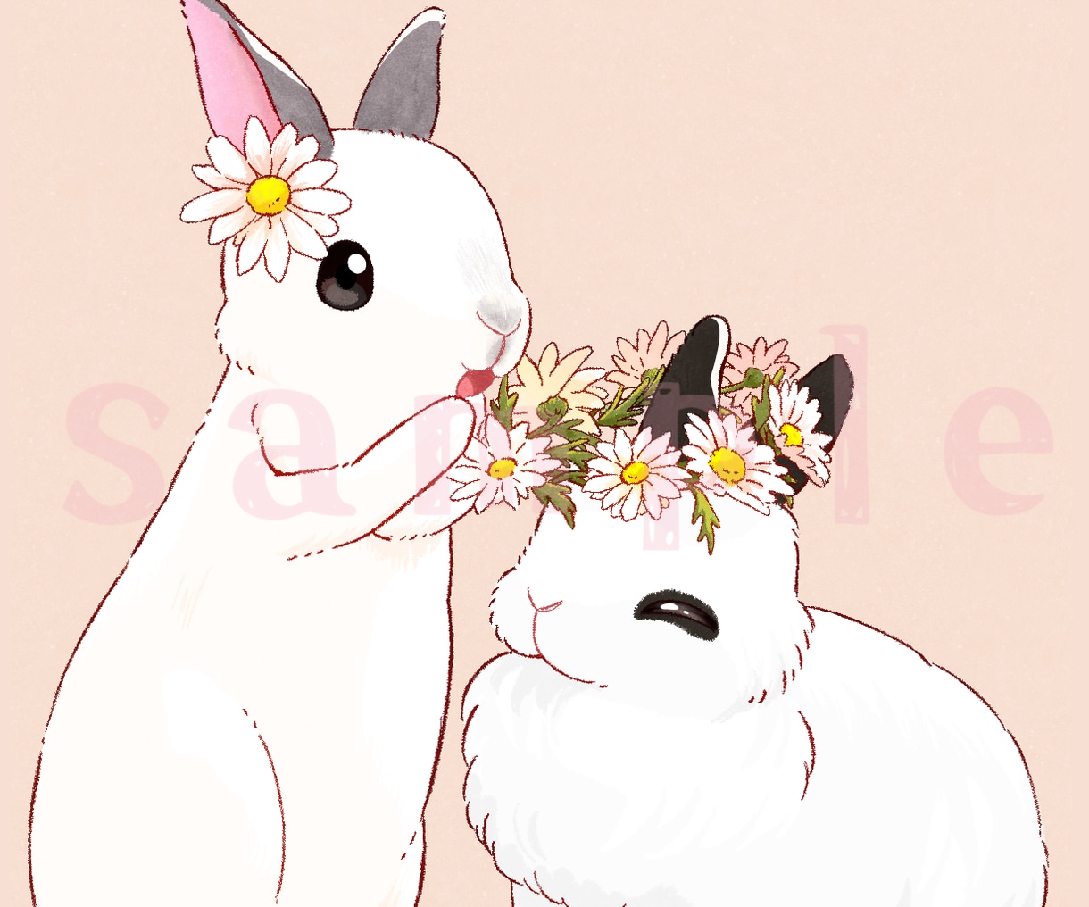 1枚に最大4匹✨かわいい動物さんをお描きします ふわふわもふもふのイラストはいかがですか？ イメージ4