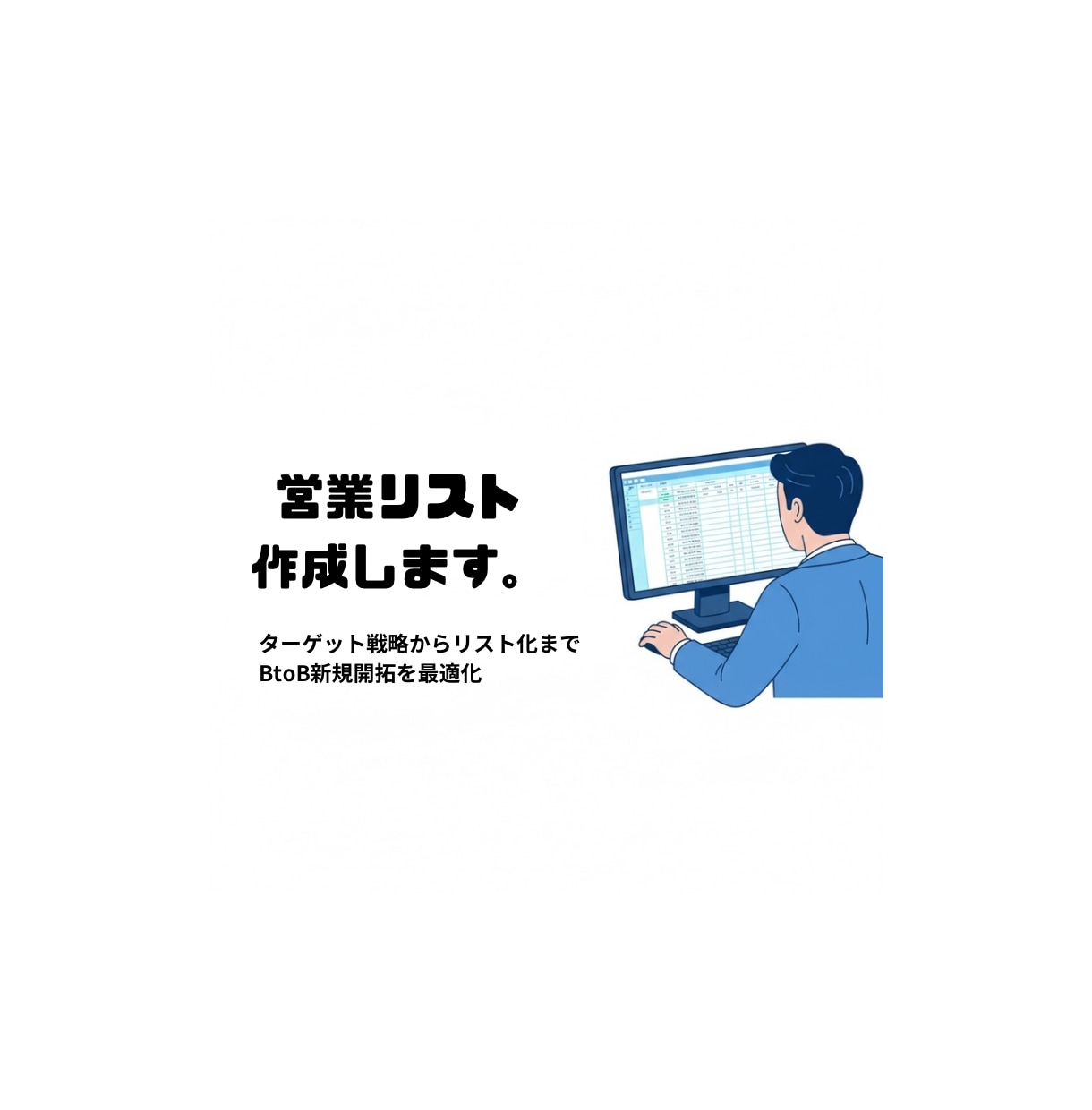 営業リスト作成します 結果の出る営業リストを作成致します。 イメージ1