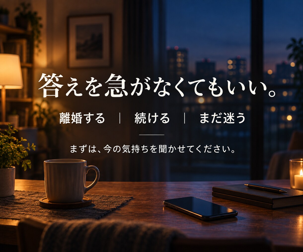夫婦関係・離婚に迷う気持ちを経験者がお聞きします 離婚経験者｜答えを急がず、まずあなたのお話を聞きます イメージ3