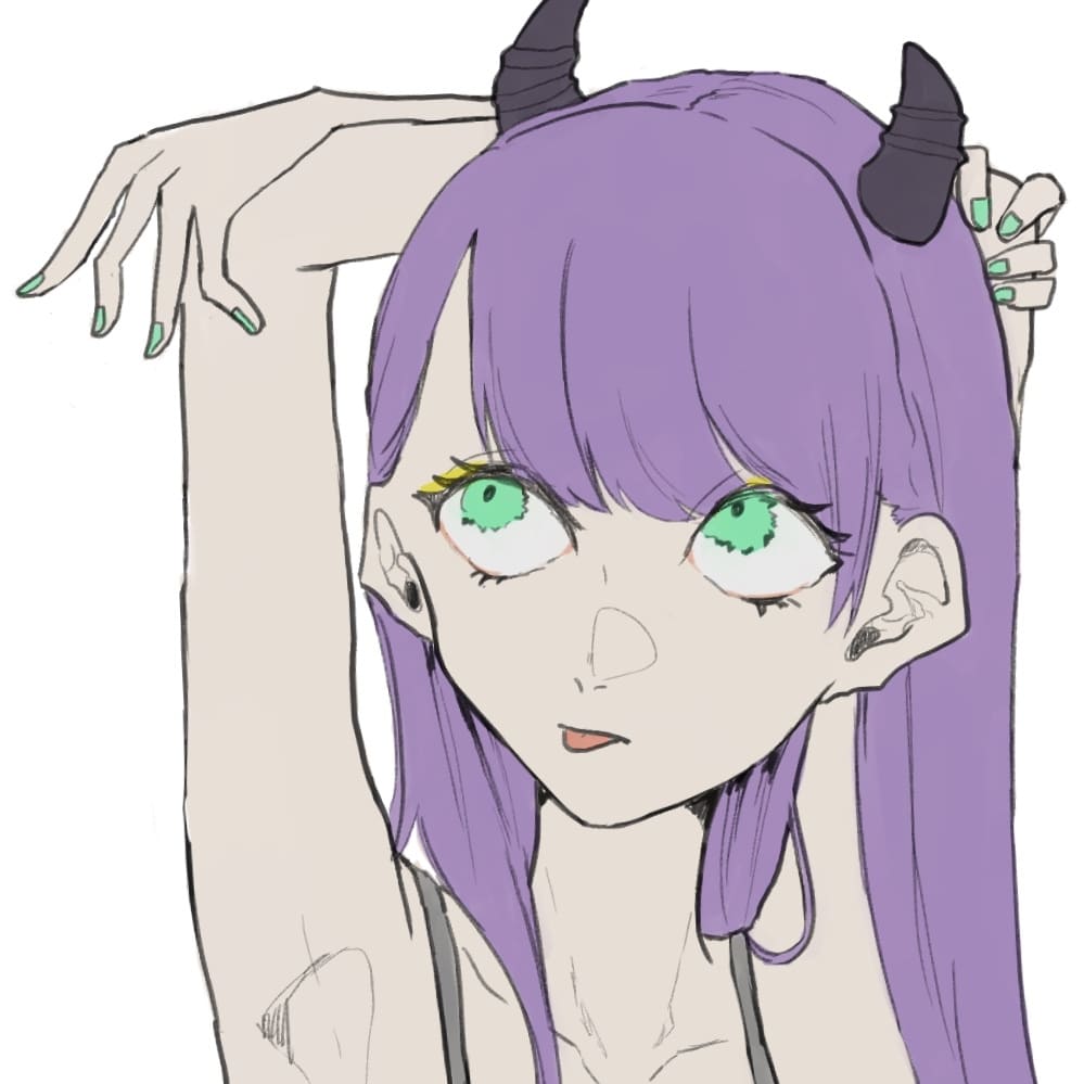 女の子顔アイコン描きます 可愛い女の子の顔面正方形イラスト描きます。 イメージ2
