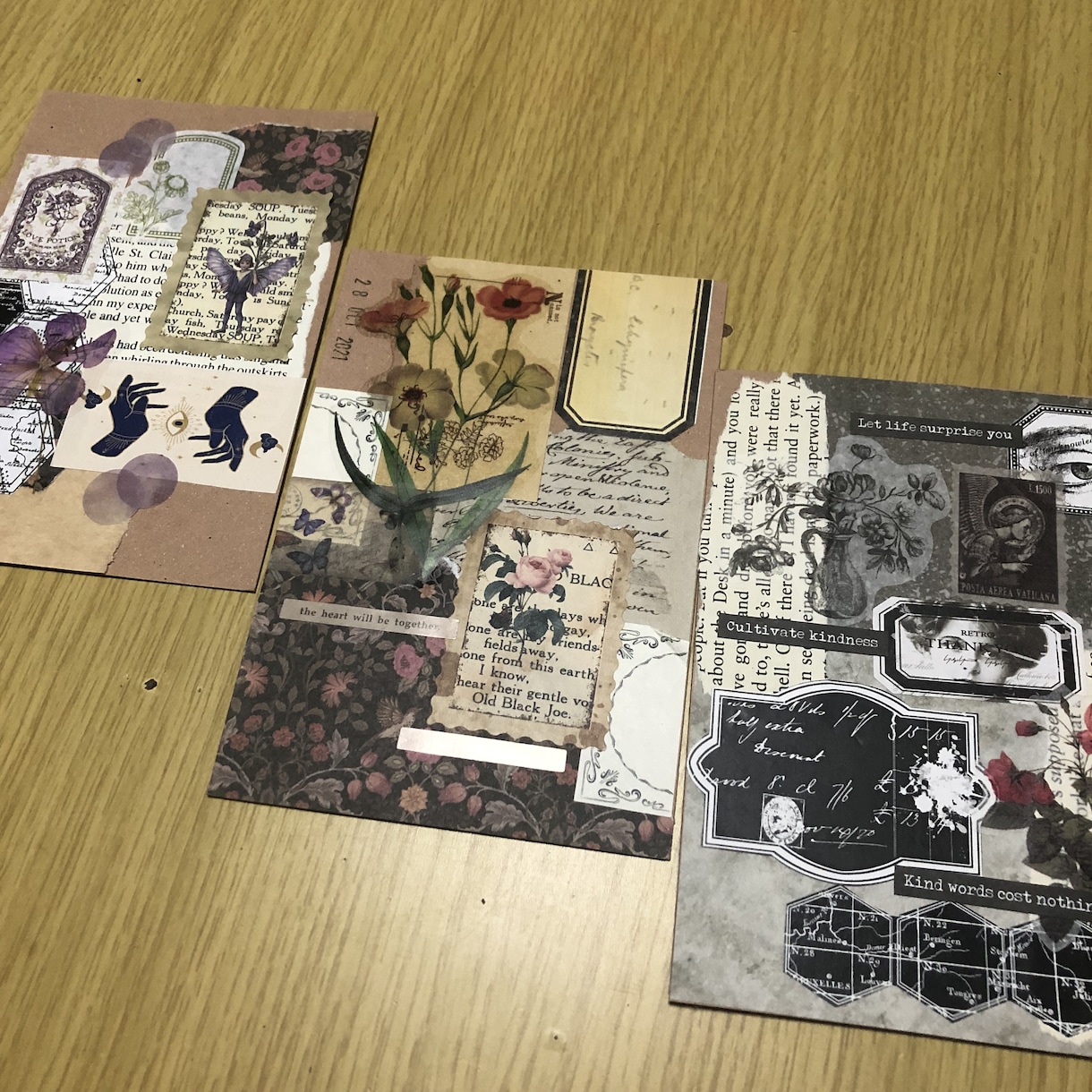 コラージュしてオリジナルポストカード作成致します オリジナルカード作成致します。世界に一つだけの作品です。 イメージ3