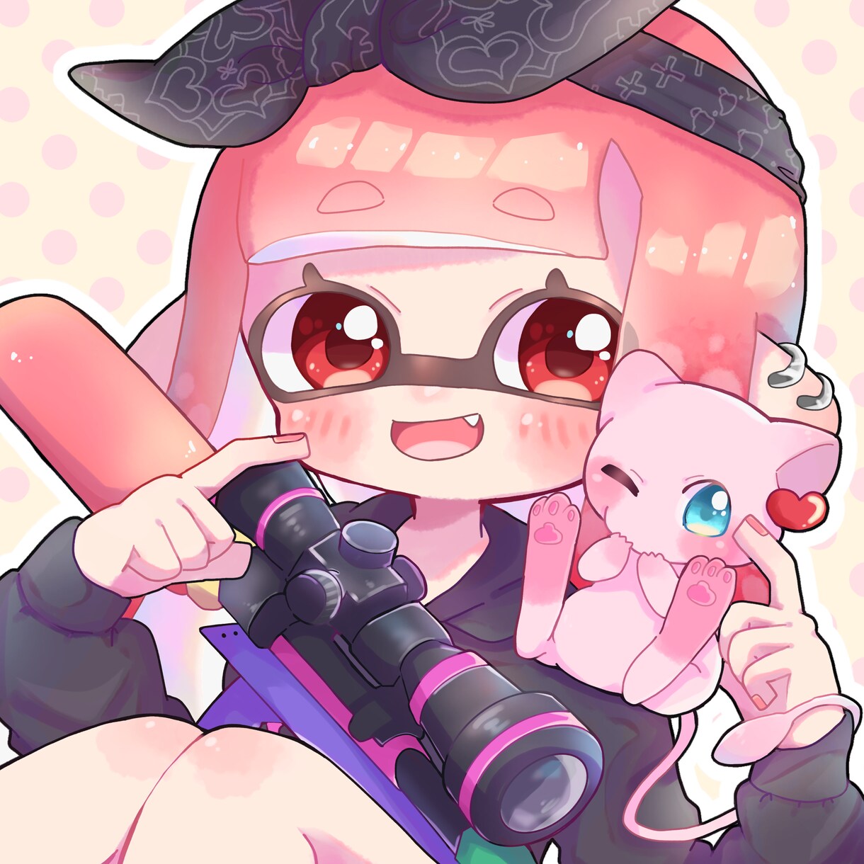 かわいいSNSアイコン、ヘッダーお描きします 世界に１つ！あなただけのキラキラかわいいイラスト♡ イメージ5