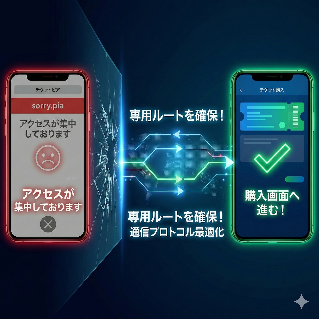 リセールのsorry.piaの回避方法を教えます ぴあリセール「混雑中」を回避して確実にアクセスする秘策 イメージ1