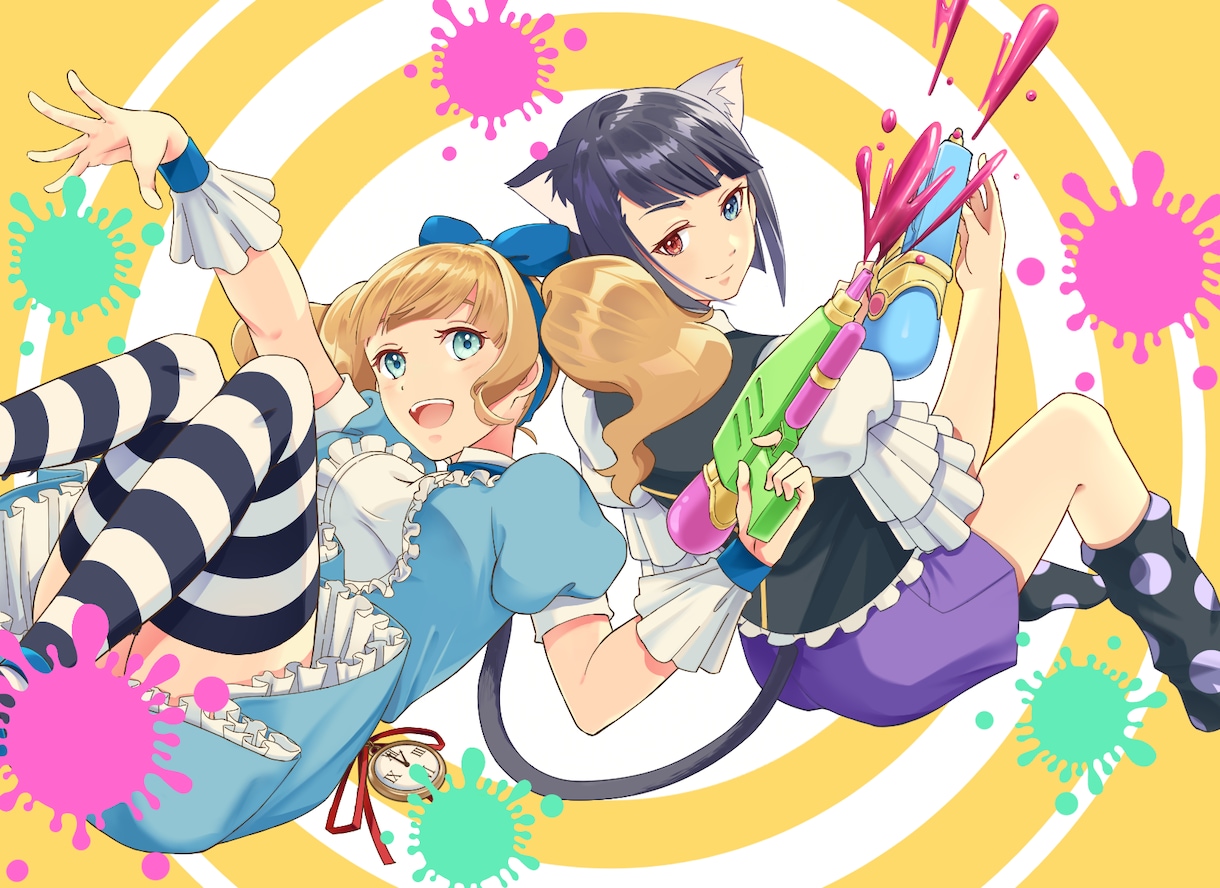 キャラクターイラスト・一枚絵描きます 背景を含む指定サイズのキャラクターイラストが欲しい方向け イメージ3