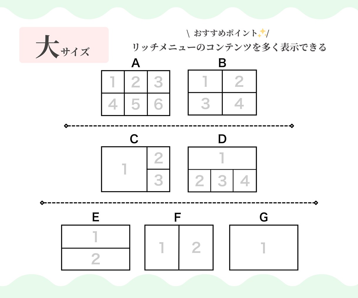こだわりの★公式LINEリッチメニュー 制作します はじめてでも安心！あなただけのオリジナルデザイン提案します！ イメージ4