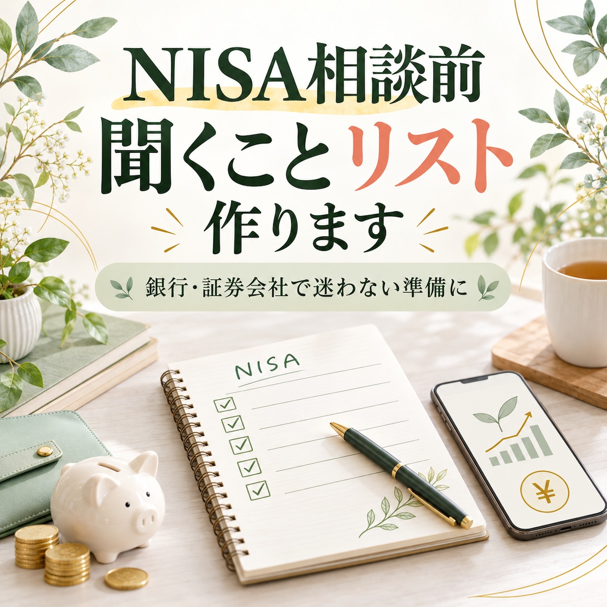 NISA相談前の質問リストを作ります 銀行や証券会社で聞くことを整理します イメージ1