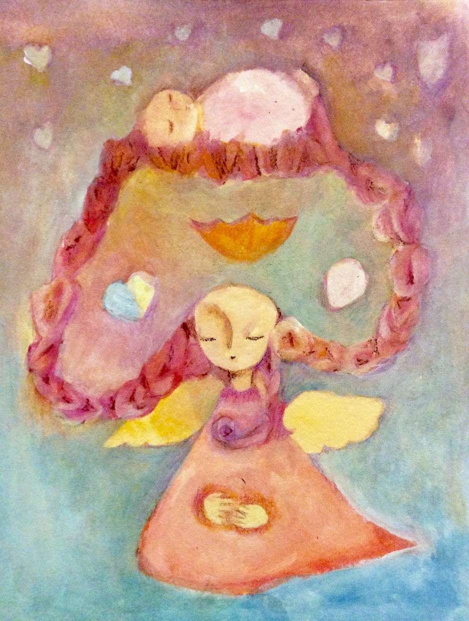 お母さんと赤ちゃんの繋がりを絵にします 可愛いアートが欲しい妊活中の女性や妊婦さん・ママさんへ♡ イメージ1
