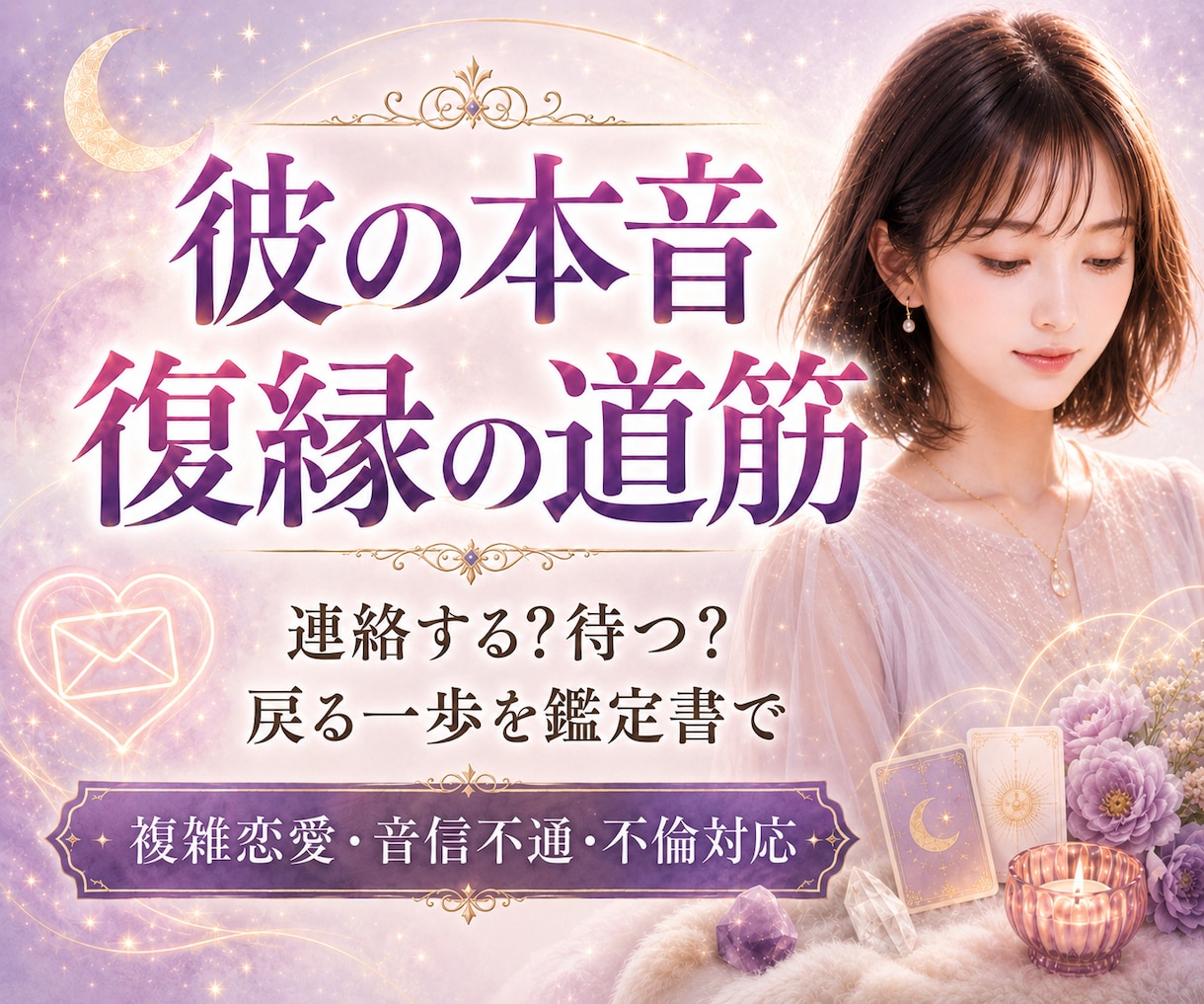 彼の本音と復縁への道を示します タロットと潜在意識の書き換えで復縁へ導きます イメージ2