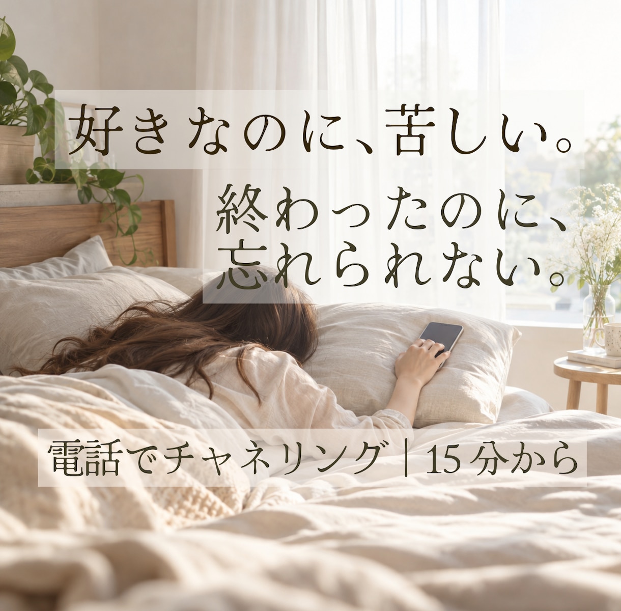 好きなのに苦しい恋を、電話でチャネリングします 好きと苦しさの奥にあるものを、今夜その場で視ます イメージ1