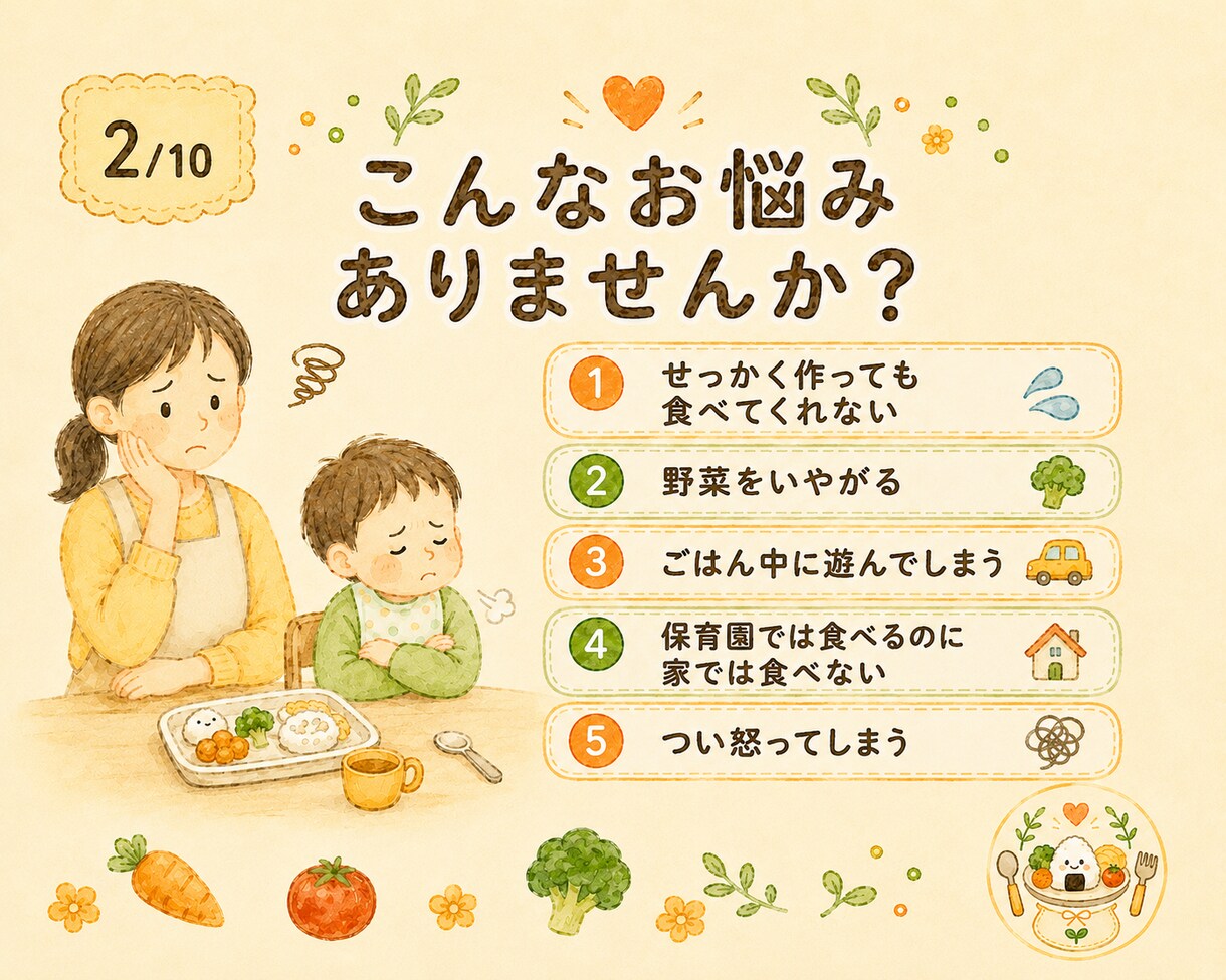 保育士×調理師が食べない子のごはん相談に乗ります 「食べない子のごはん時間をラクに イメージ2