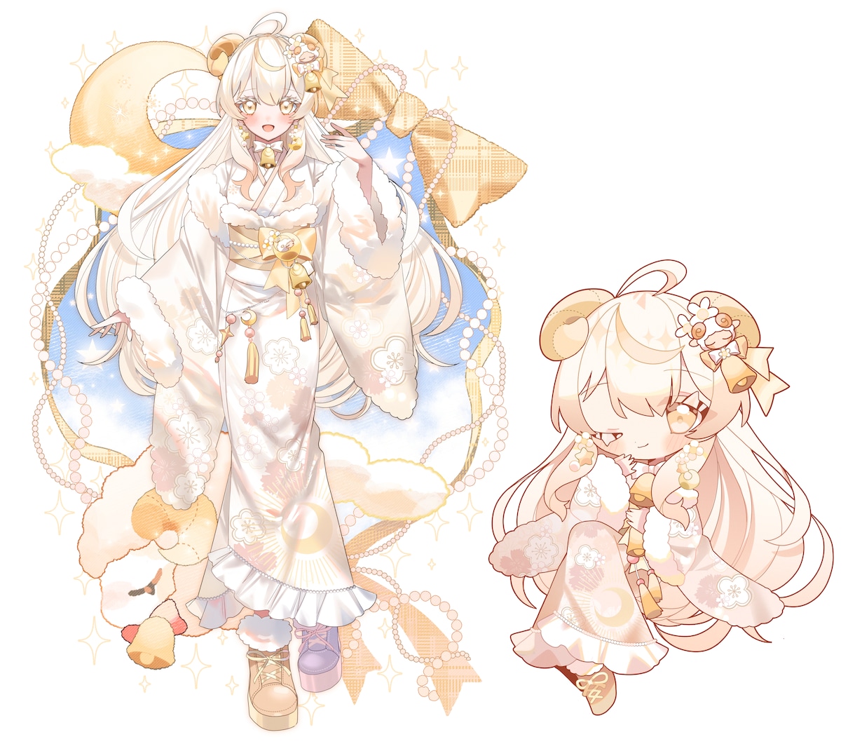 Vtuber立ち絵＋SDセット作成します 立ち絵デザインからグッズに使用出来るSDイラストを描きます イメージ6
