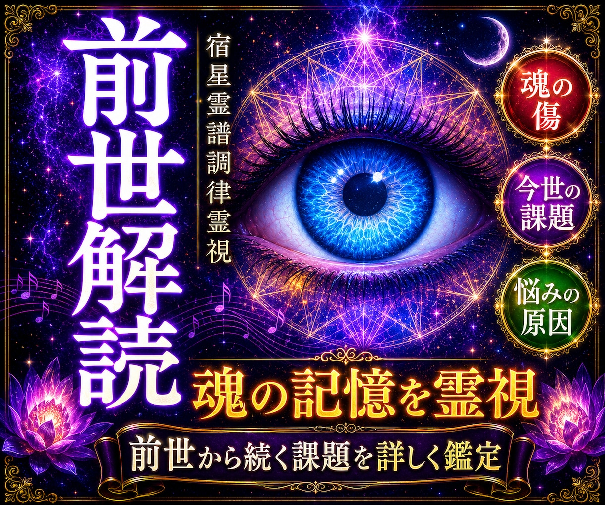 前世から続く魂の傷と今の悩みの原因を視ます 様々な悩みの繰り返す不安の根本原因を霊視し未来を好転させます イメージ1