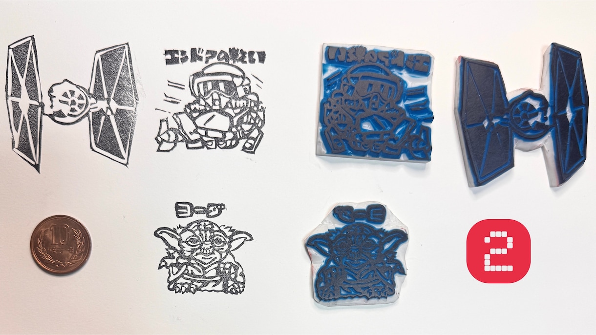 あなたの似顔絵を消しゴムはんこにします 写真をもとに似顔絵を描き、そのままはんこに！ イメージ4