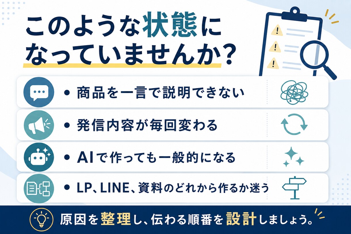 商品コンセプトと営業導線を90分で整理します 講師・コーチ・コンサル向け｜A4設計図を3日で納品 イメージ2
