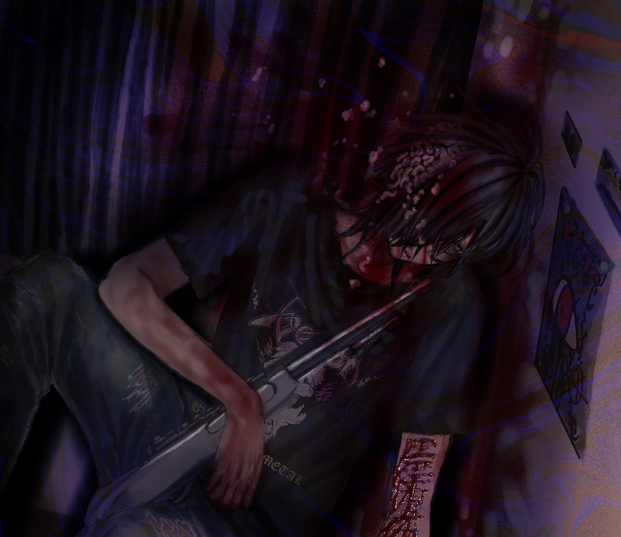 ダークで病み可愛いイラスト制作します ダークで病み可愛いあなただけのオリジナルイラストを制作します イメージ6