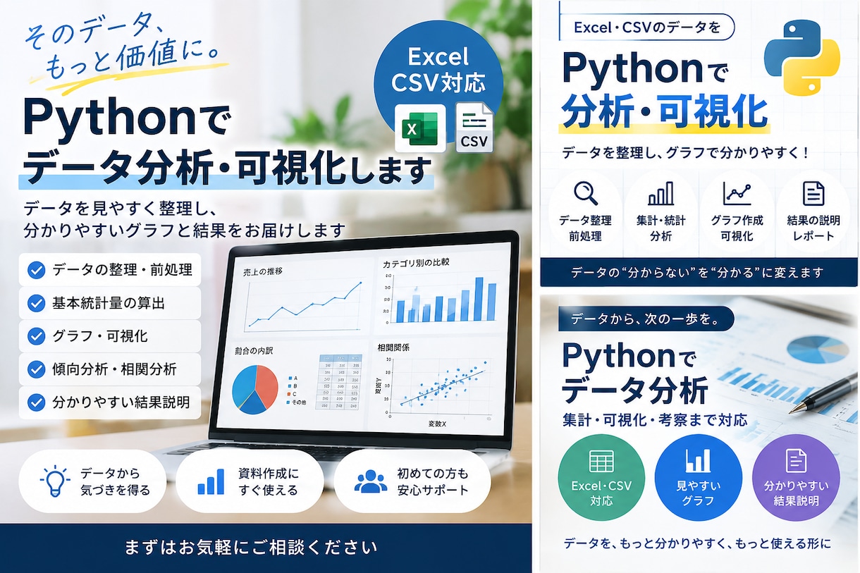 あなたのデータをPythonで分析します 集計・統計・グラフ化から、データの傾向まで分かりやすく整理 イメージ2