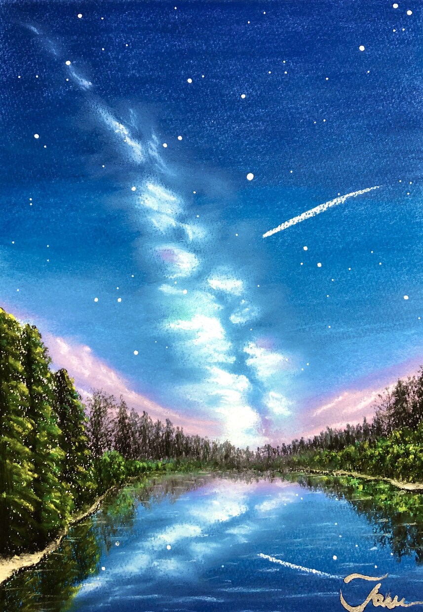 風景の絵を描きます 世界で一枚だけの幻想的な風景を描きます イメージ4