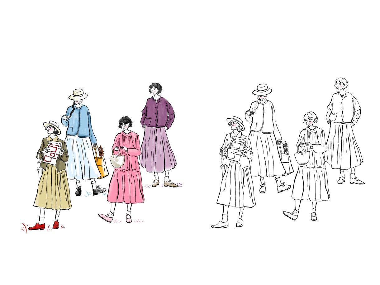 商用OK！おしゃれで繊細な線画イラスト制作します SNS・広告・雑誌向けも対応！ イメージ5