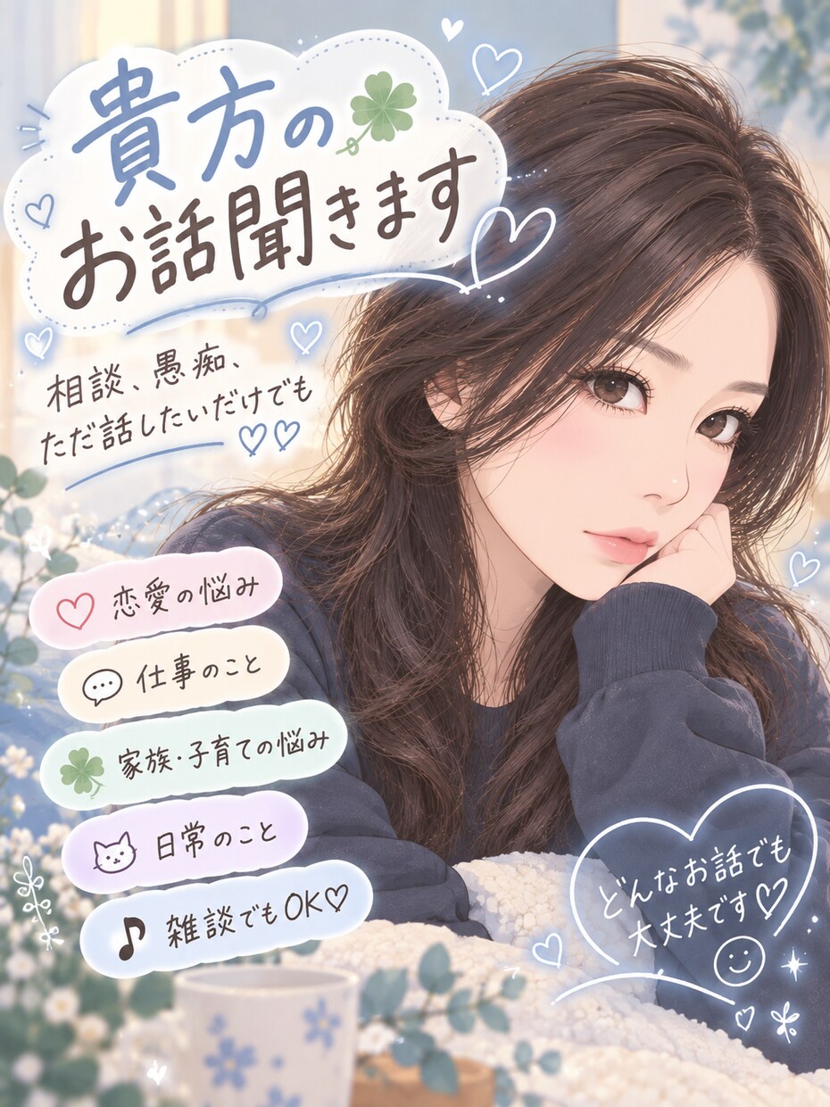 貴方のお話を聞きます ちょっと聞いてよ！そんな電話、大歓迎です♡ イメージ1