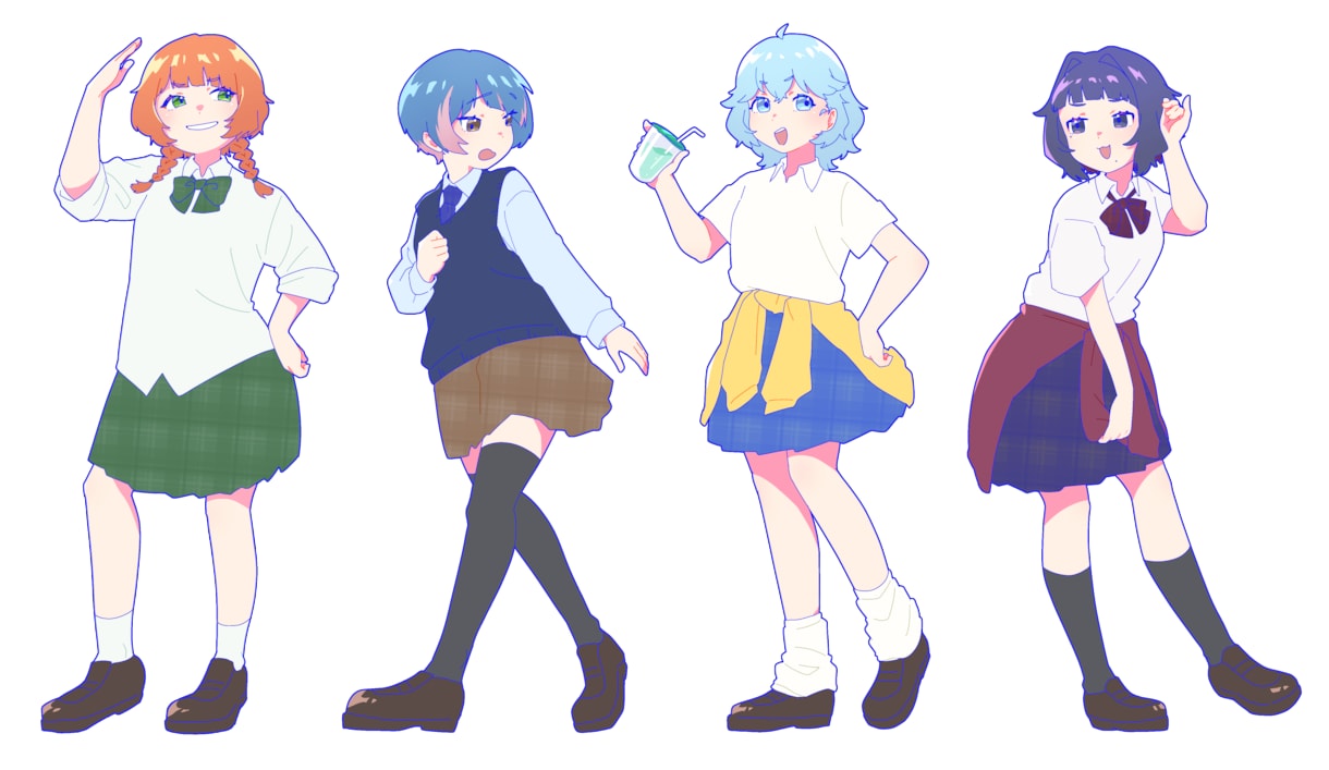 アニメ塗りのキャラクターイラスト作成します ちびキャラから等身イラストまで！目を引くキャラを描きます！ イメージ4