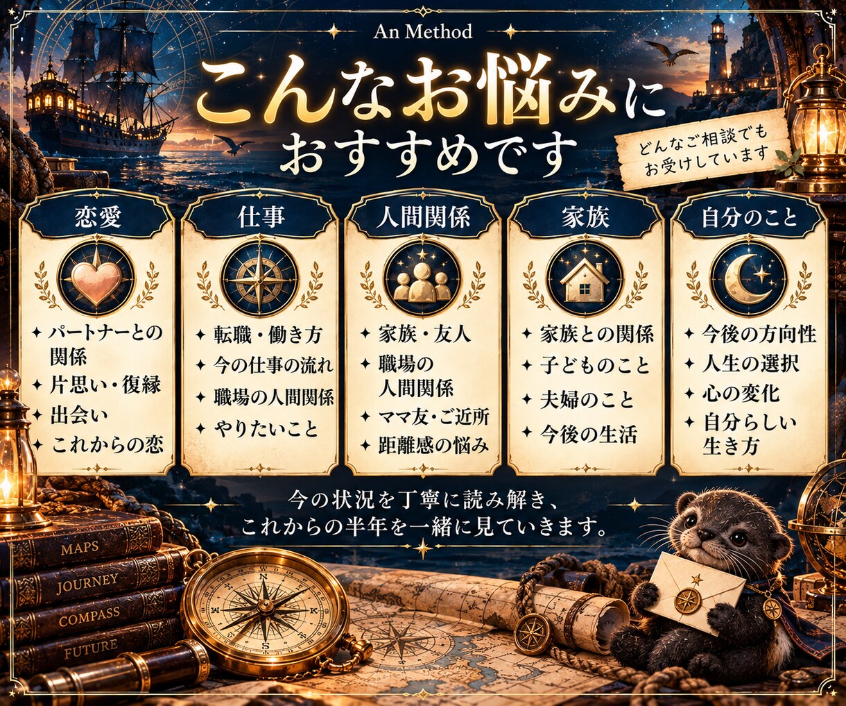 半年先の未来◆流れ・変化・転機を読みます 未来・流れ・転機・心｜半年先まで10枚で深く読みます イメージ2