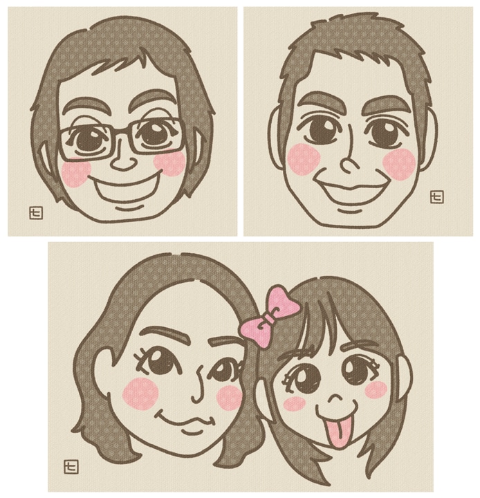 画用紙に描いた風似顔絵描きます 【ゆる似顔絵】画用紙に描いた風イラスト イメージ2