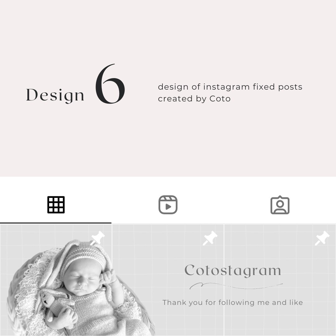 セミオーダーでお子様のインスタの固定投稿を作ります インスタアカウントに、他と違うオリジナルの世界観を作れます イメージ7