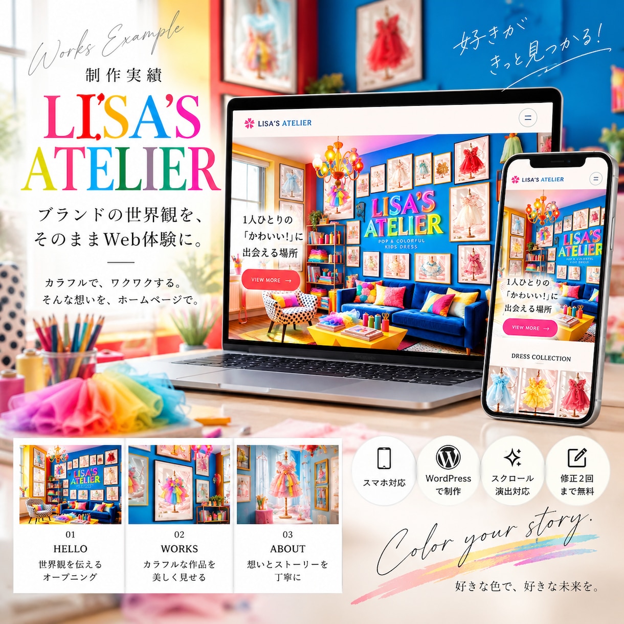 スマホで見やすいホームページを制作します Instagramの情報を見やすい1ページにまとめます イメージ2