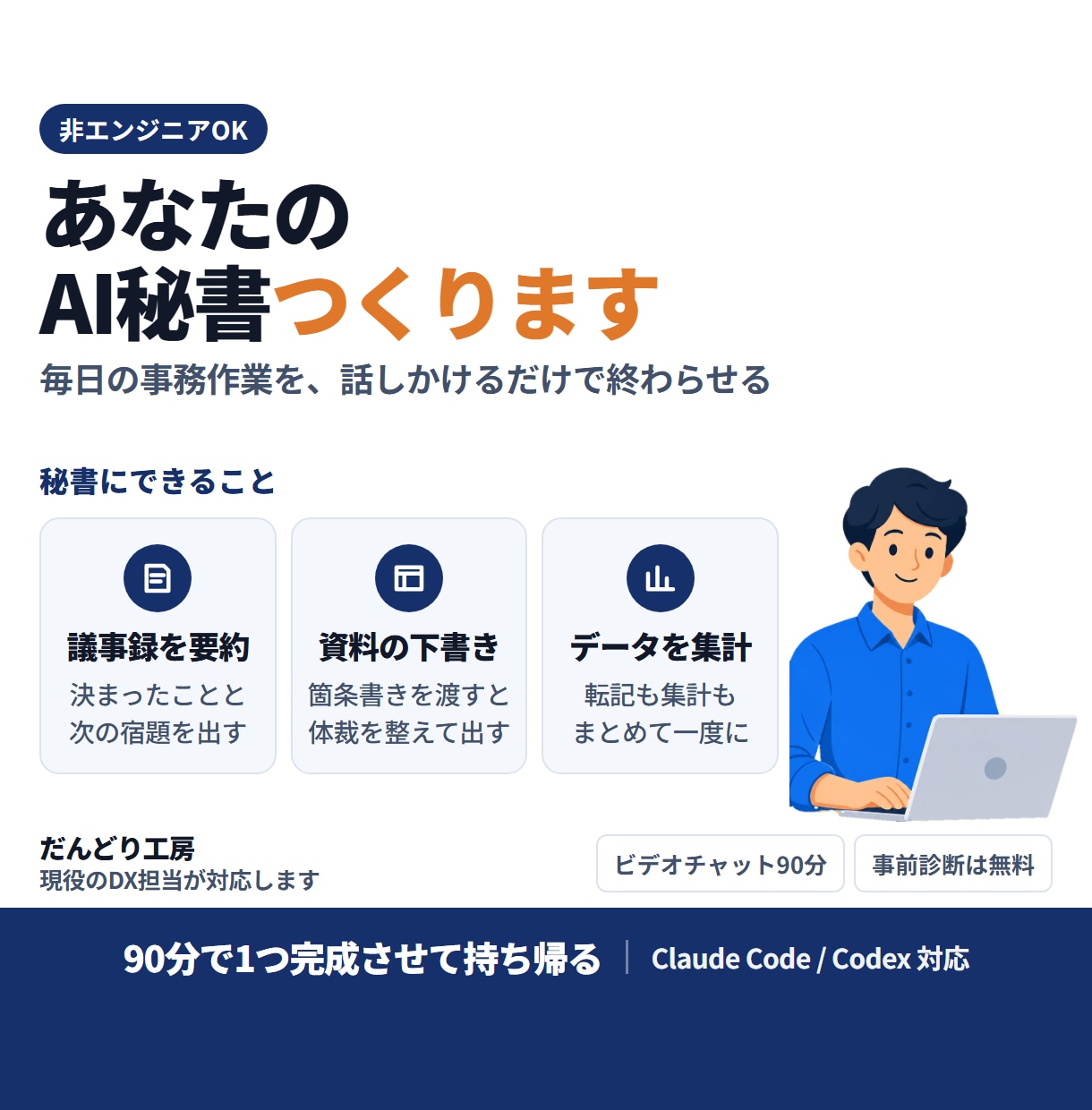 Claude CodeであなたのAI秘書を作ります 毎日の事務作業を、話しかけるだけで終わらせる イメージ1