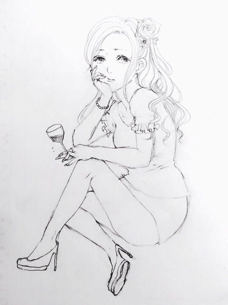 イラストの下描きから線画のペン入れをさせて頂きます ペン入れが苦手な方、お手伝いさせてください♡ イメージ3