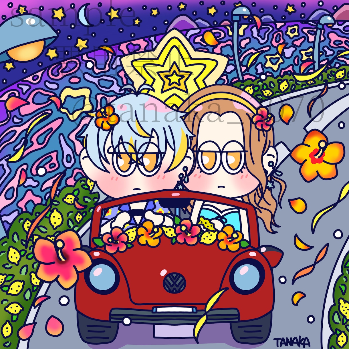 キャッチーで目を引くイラストを描きます 商用/二次◎SNSアイコン.似顔絵.ジャケットなど！！ イメージ3