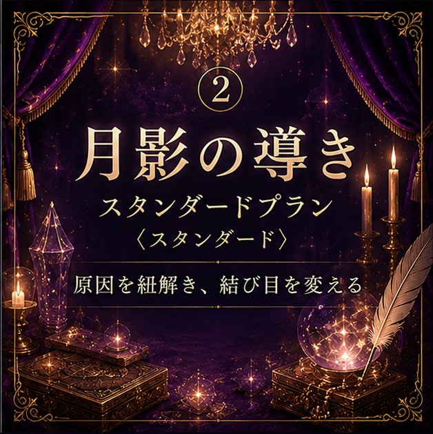 タロット/霊視【月影の導き】月の光で照らします スタンダードプラン ― 原因を紐解き、結び目を変える ― イメージ1