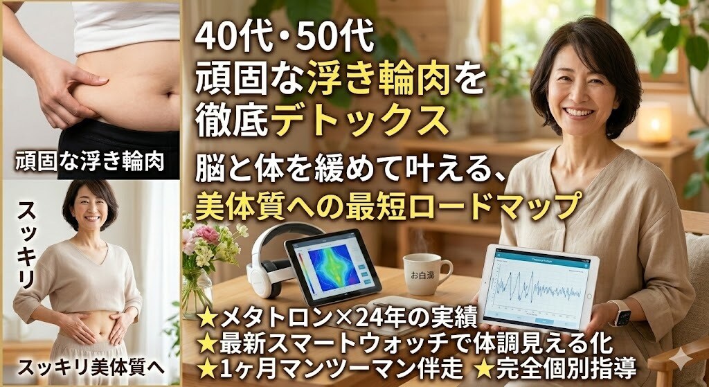 もう痩せない方へ代謝を戻すデトックス相談しますます 24年のプロが脳と体を緩めて理想の美体質へ導きます イメージ1