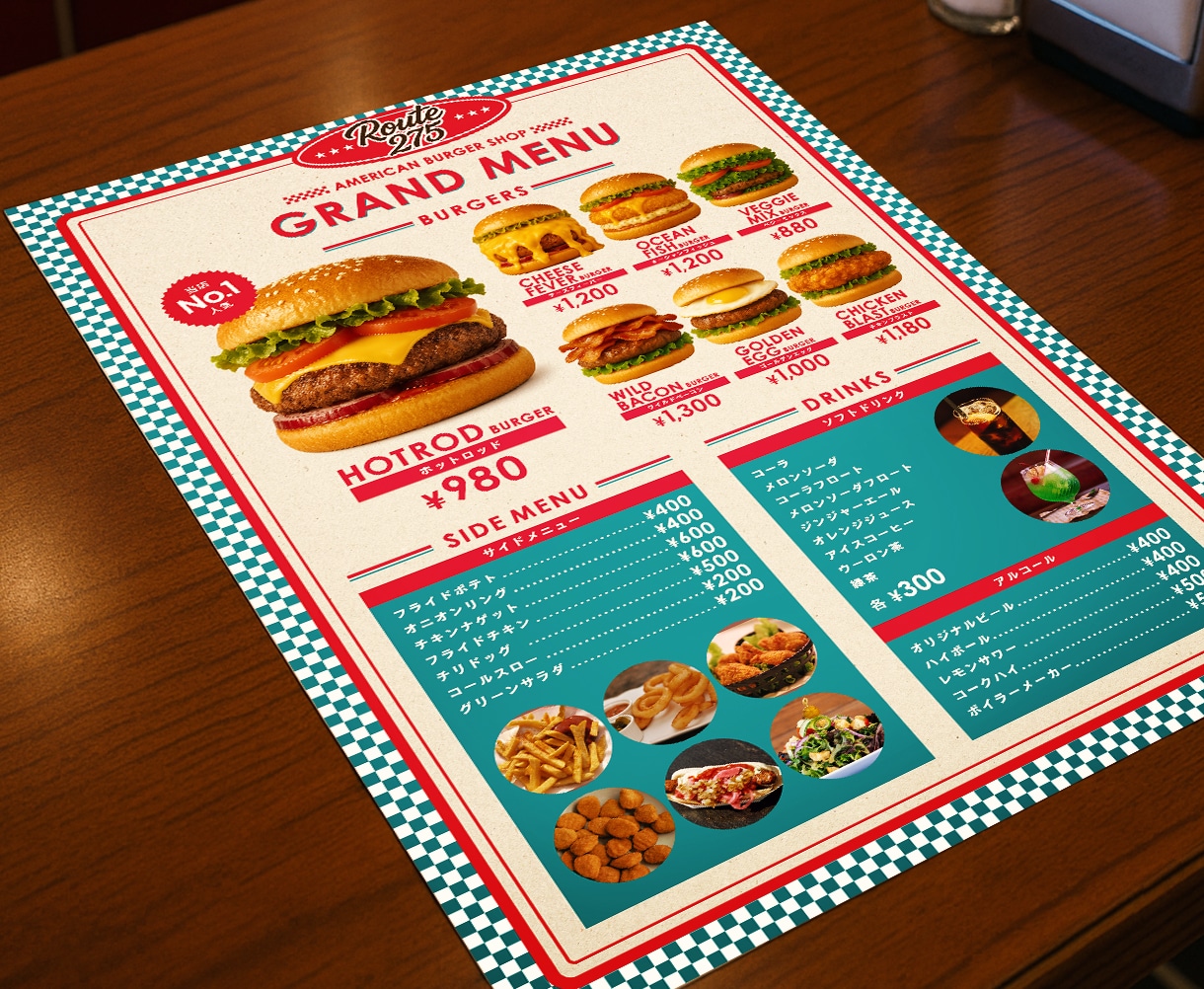 飲食店・カフェ用メニュー表を作成します 見やすくおしゃれなメニューでお店の魅力を表現 イメージ3