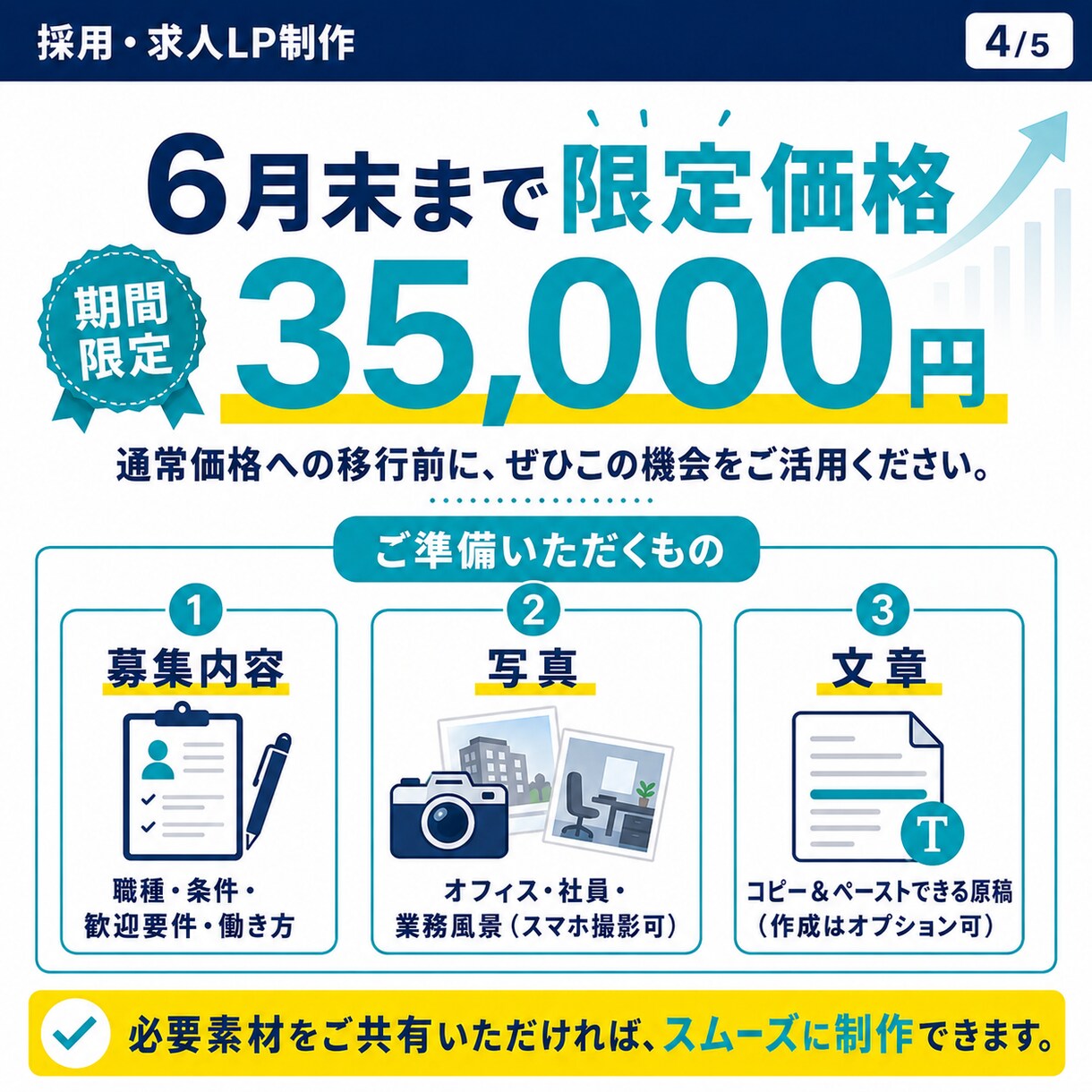 応募が集まる採用・求人LPを制作します 中小企業の採用難に｜6月末まで35,000円 イメージ5