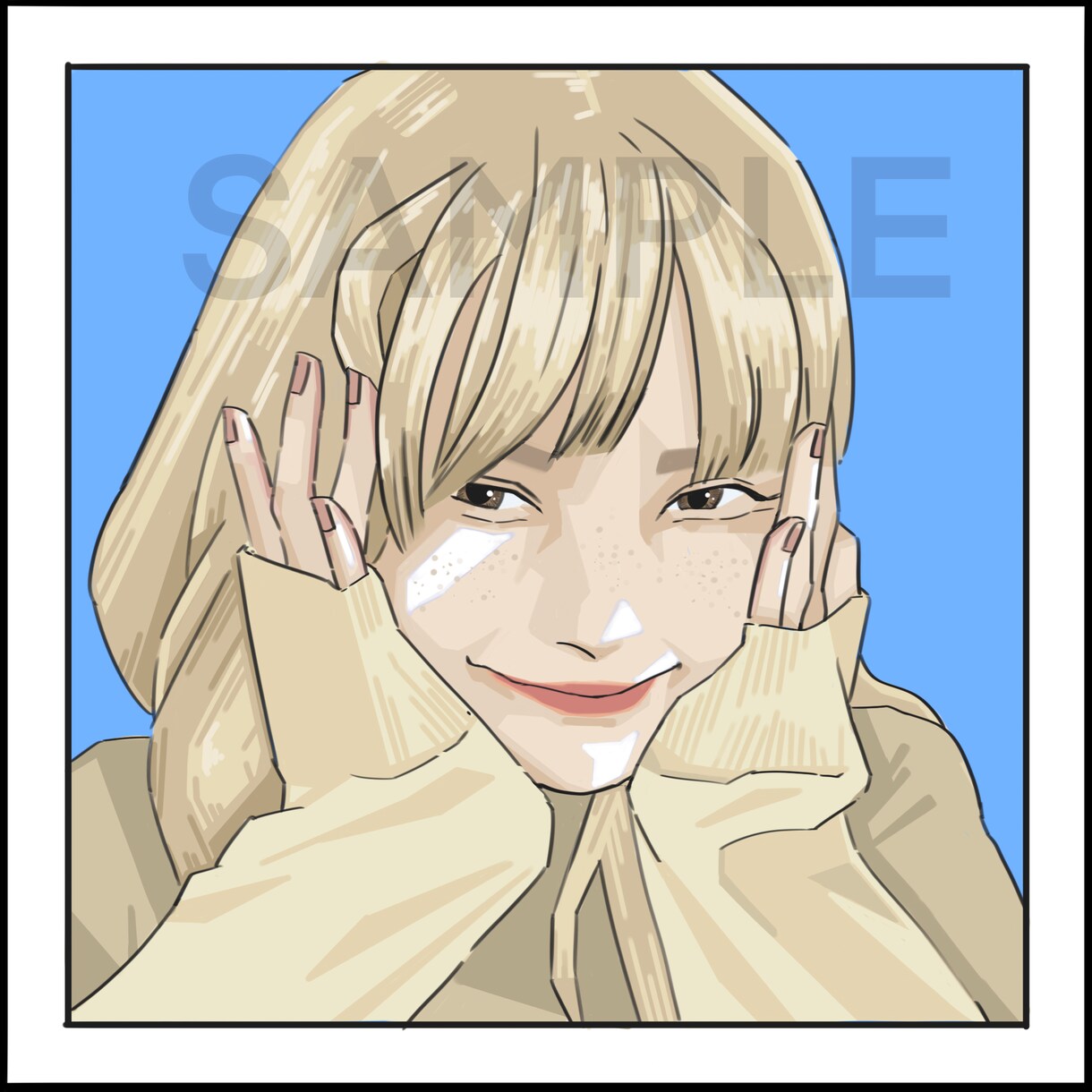 独特！ポップでシンプルかつお洒落イラスト描きます 独特な塗り！世界で一枚のイラストいかがでしょうか！ イメージ1