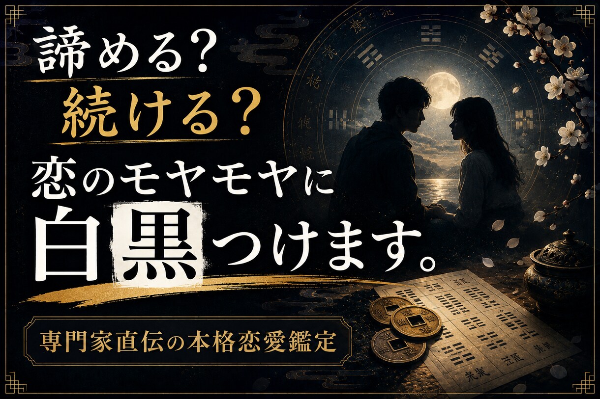 あの人の本音・二人の未来・恋愛の悩みを占います 【白黒ハッキリ】専門家直伝の本格占術で二人の関係を詳しく鑑定 イメージ2