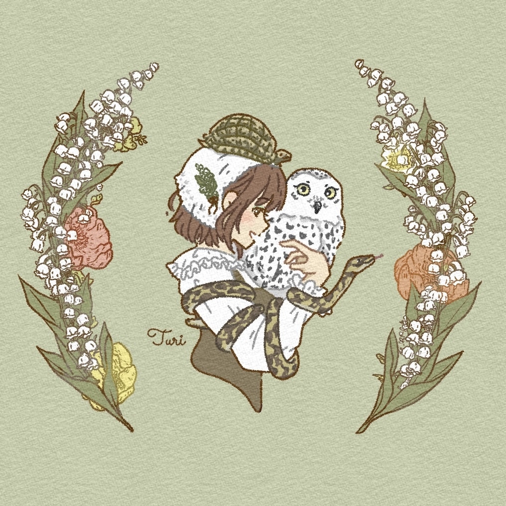 商用可！ナチュ可愛な飼い主とペットの似顔絵描きます *犬*猫*小動物*鳥*爬虫類*猛禽類*どの子でも♡ イメージ1