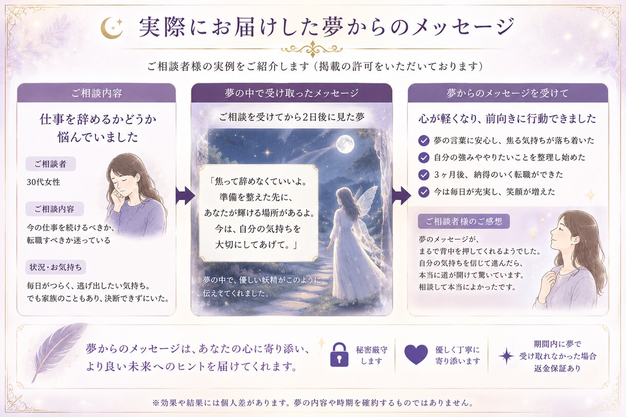 夢に現れる妖精から今必要な言葉を届けます 夢に現れる妖精からのメッセージをお伝えします イメージ3