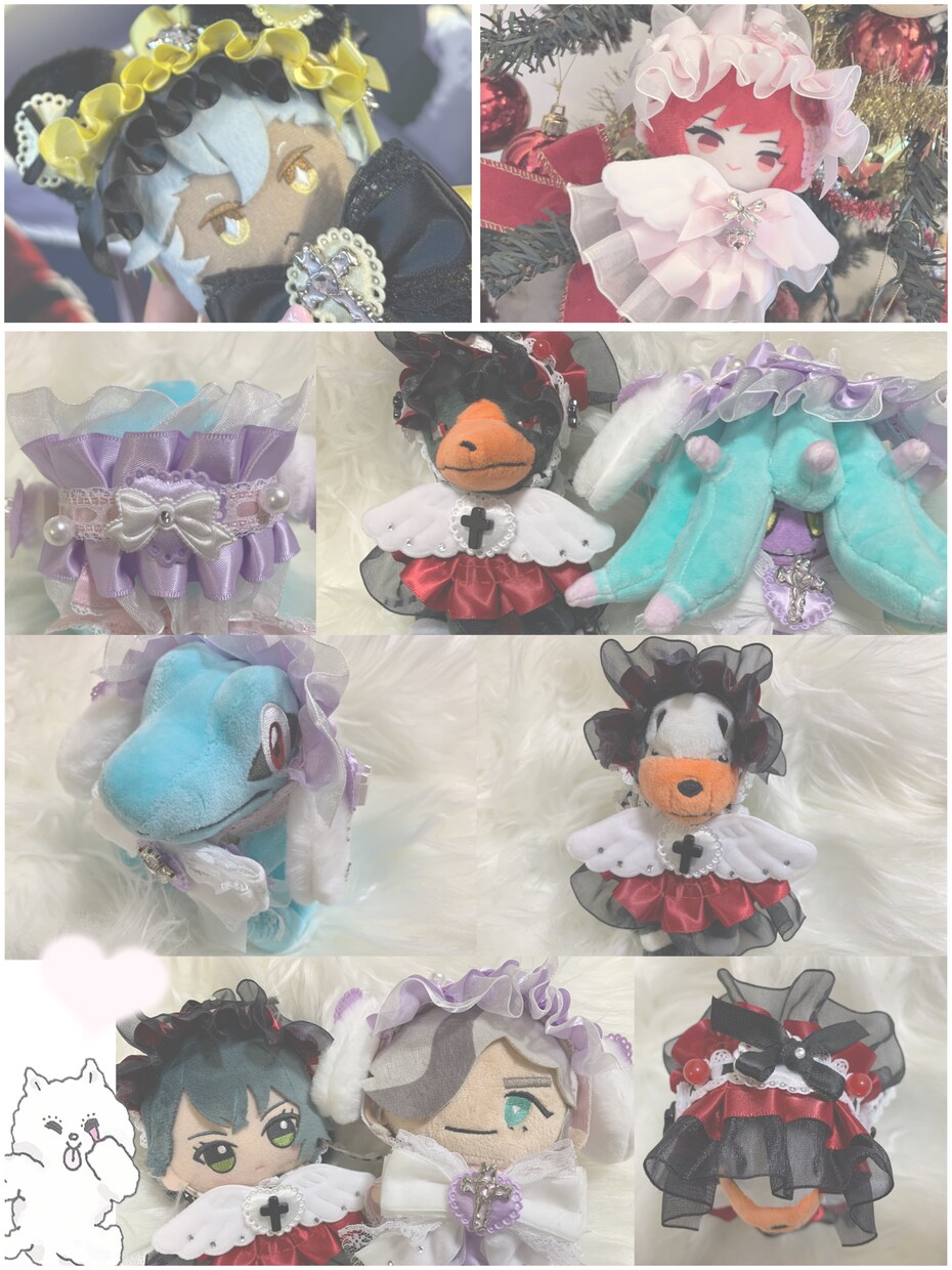 ぬいぐるみ用ヘッドドレス＆スタイを作成します セミオーダー形式にて作成させて頂きます♡ イメージ9