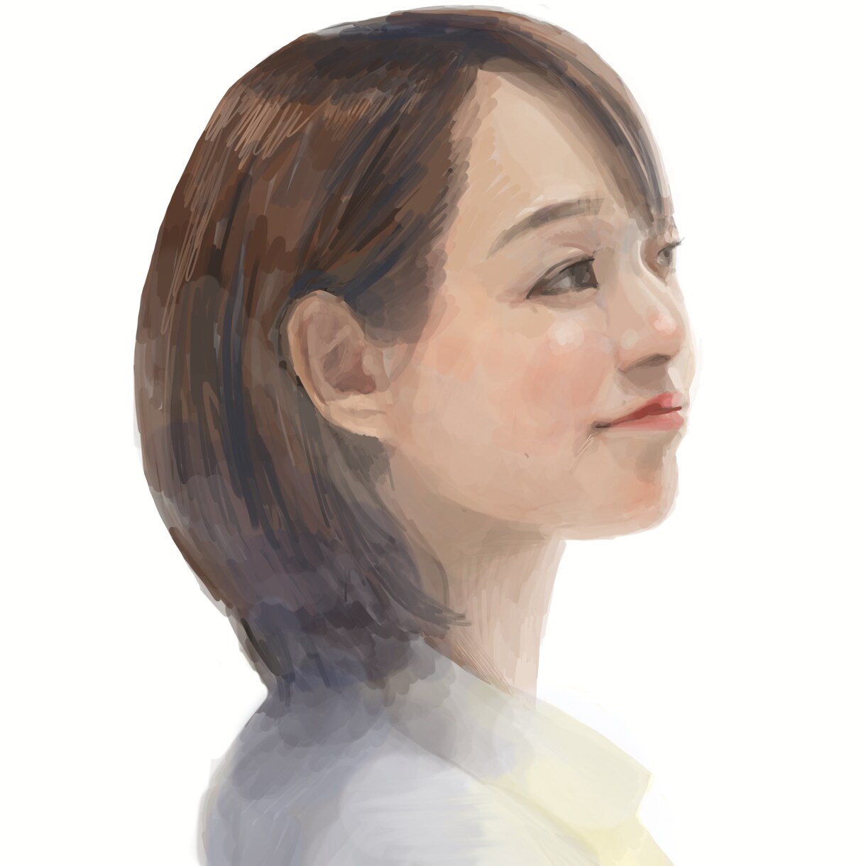 リアル寄りで雰囲気あるSNSアイコン描きます 落ち着いた色味で自然な魅力を引き出します イメージ1