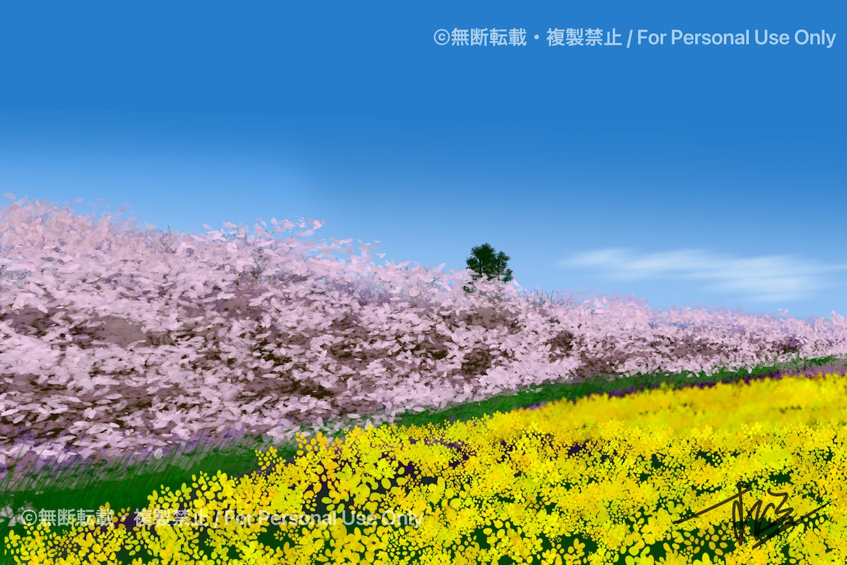 日本の四季を手描きしています 手描き日本の四季デジタルイラストをSNSアイコンや壁紙に！ イメージ3
