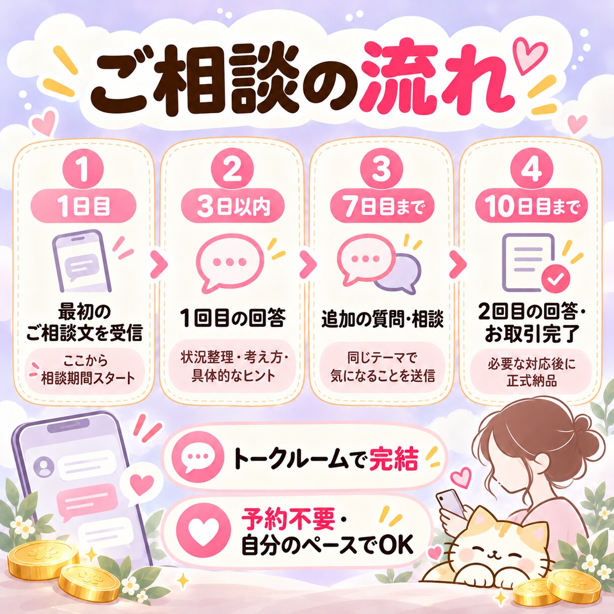 恋愛や願いに向けて心と考え方を叶いやすく整えます 潜在意識×心理カウンセリングで願いが近付く イメージ4